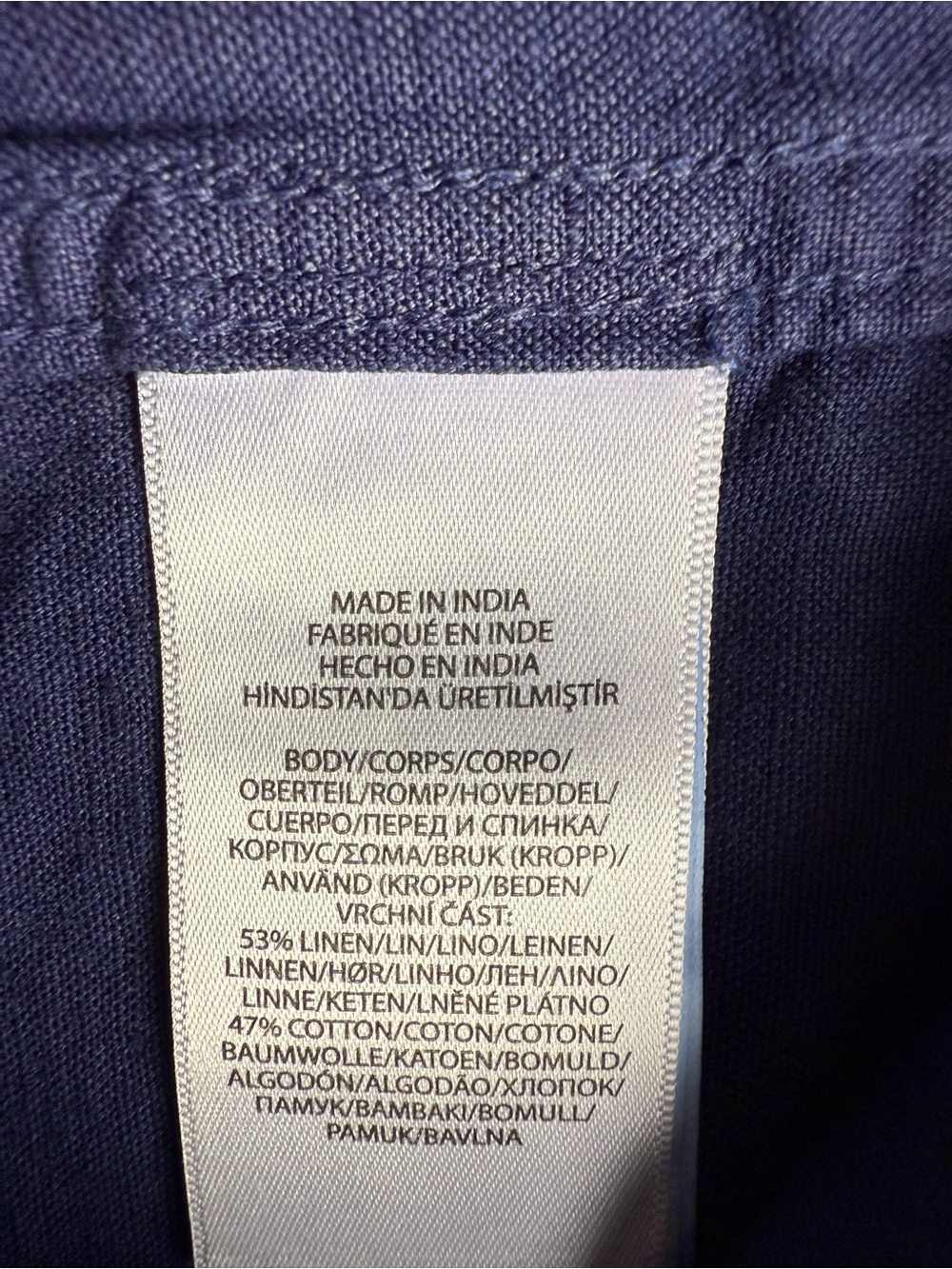 Polo Ralph Lauren Mens XXL NWT Logo-Embroidered Navy Linen-Cotton Overshirt - Picture 8 of 11